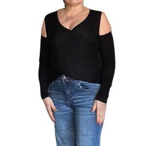 Derek Lam Black Cold Shoulder sweater